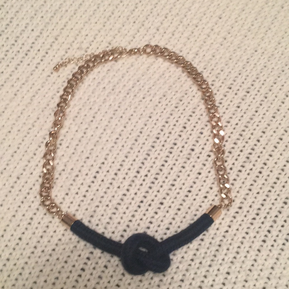 Nautical necklace - gold/navy